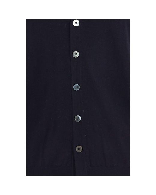 Aragona Cashmere Blue Wool Oves Aries Sleeveles Sweater for men
