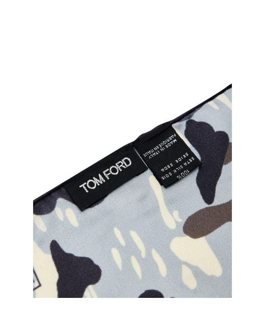 Tom Ford Black Silk Pocket Square for men