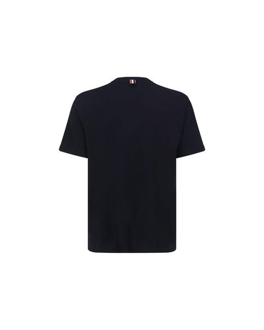 Thom Browne Black Blue Cotton T for men