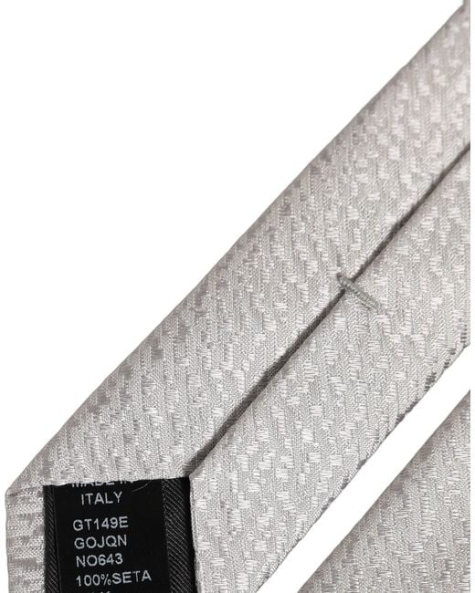 Dolce & Gabbana Men Gray 100% Silk Textured Adjustable Tied Necktie Tie for men