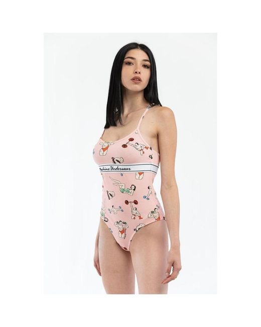 Moschino Pink Cotton Bodysuit