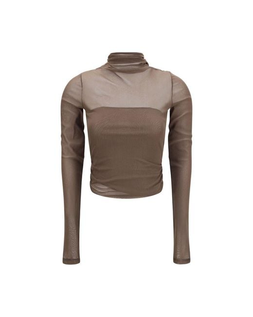 Lemaire Brown Polyamide Shirt