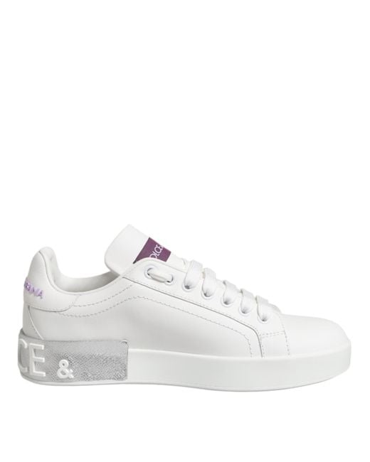 Dolce & Gabbana White Daymaster Leather Sneakers