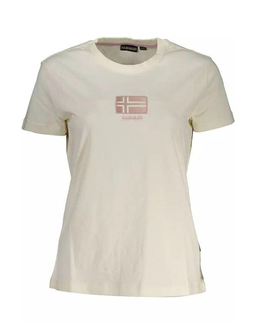 Napapijri White Cotton Tops & T-shirt