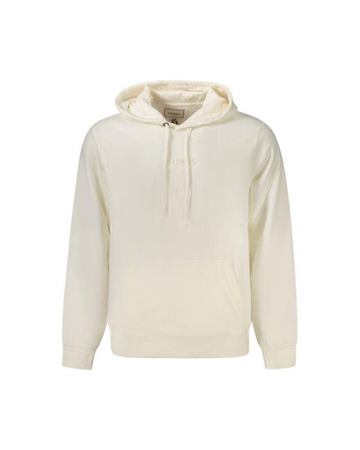 Guess White Bianco Cotton Men's Hoodie for men