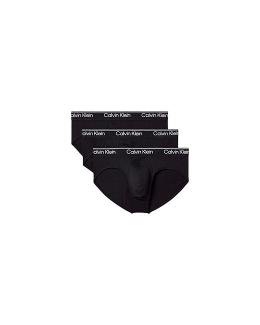 Calvin Klein Black Recycled Polyester Briefs for men