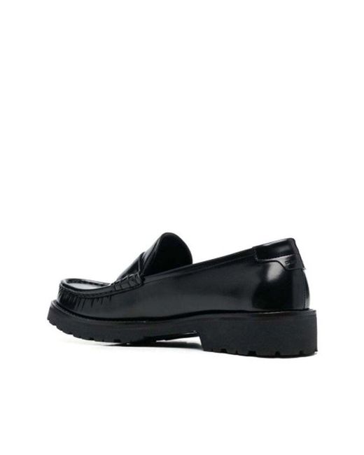 Saint Laurent Black Oxford Leather Loafers for men