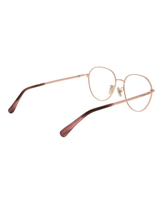 Max Mara Metallic Rose Gold Metal Glasses (frames)