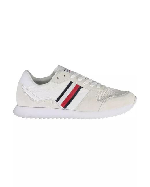 Tommy Hilfiger White Polyester Sneaker for men