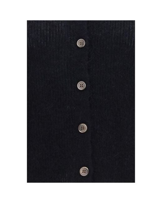Our Legacy Blue Black Alpaca Vicugna Pacos Cardigan