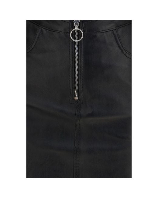 Fiorucci Black Lamb Leather Mini Skirt