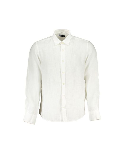 North Sails White Linen Shirt for men