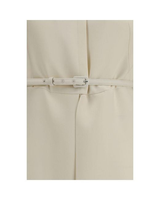 Fendi Natural Beige Wool Oves Aries Casual Dress