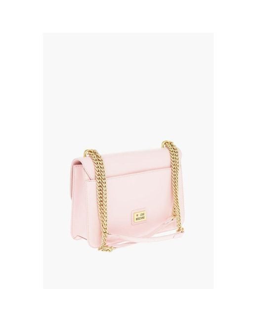 Moschino Pink Multicolor Polyethylene Shoulder Bag