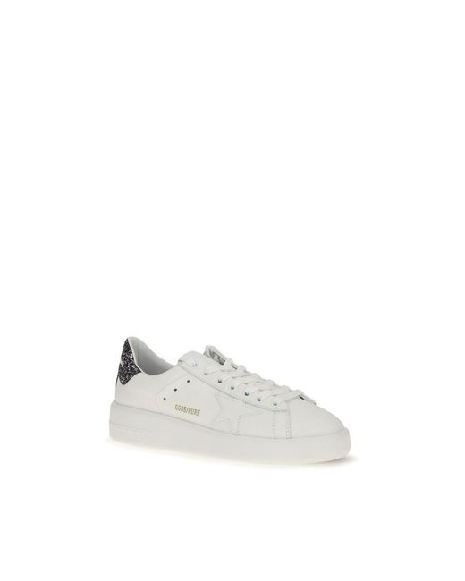 Golden Goose Deluxe Brand White Calf Leather Bos Taurus Low Top Sneakers
