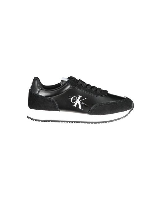 Calvin Klein Black Chic Contrasting Lace-Up Sneakers