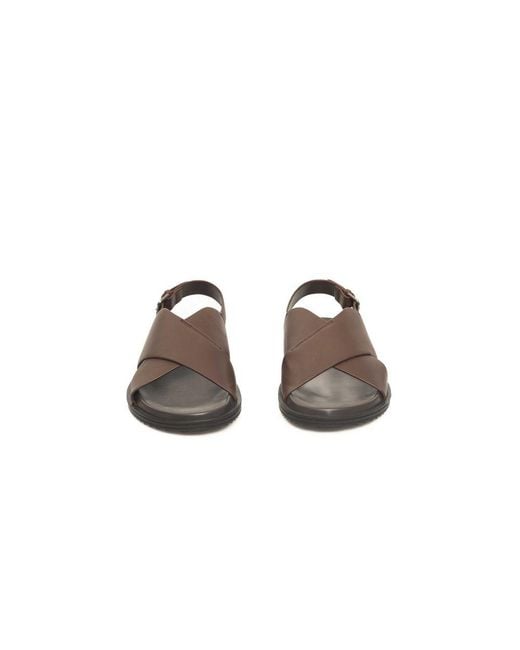 Cerruti 1881 Brown Cowhide Men Sandal for men