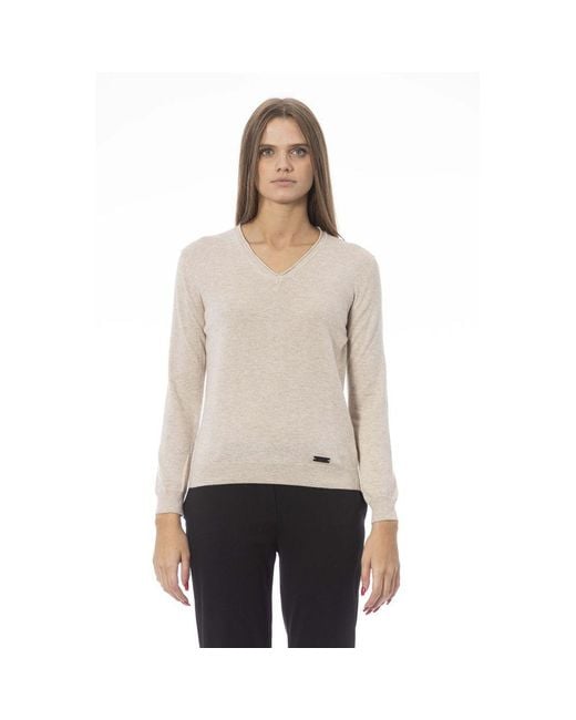 Baldinini Natural Beige Polyamide Sweater