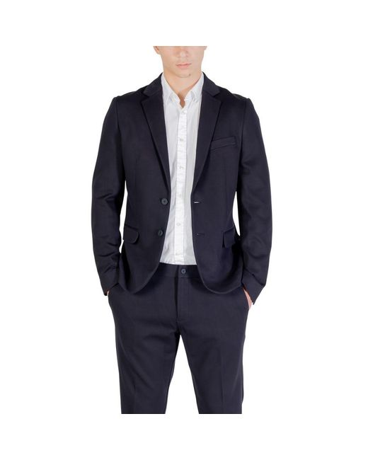 Antony Morato Blue Viscose Blazer for men