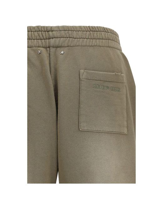 Golden Goose Deluxe Brand Green Bicolor Cotton Joggers (workout Pants) for men