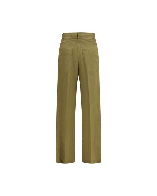 DARKPARK Green Bicolor Modal Casual Pants