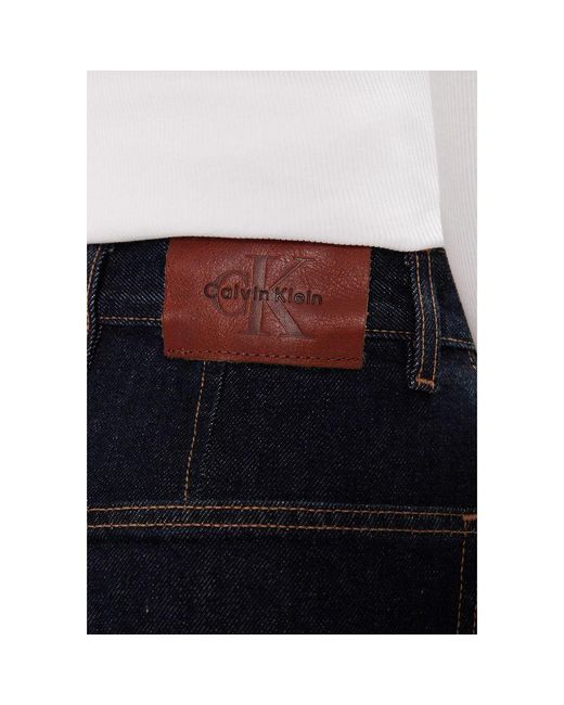 Calvin Klein Blue Cotton Mom Jeans