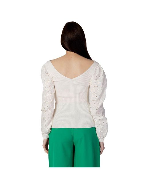 ONLY Green Beige Cotton Tops & T