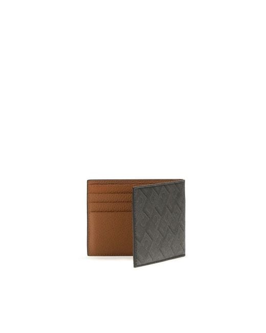 Ferragamo Gray Calf Leather Bos Taurus Wallet for men