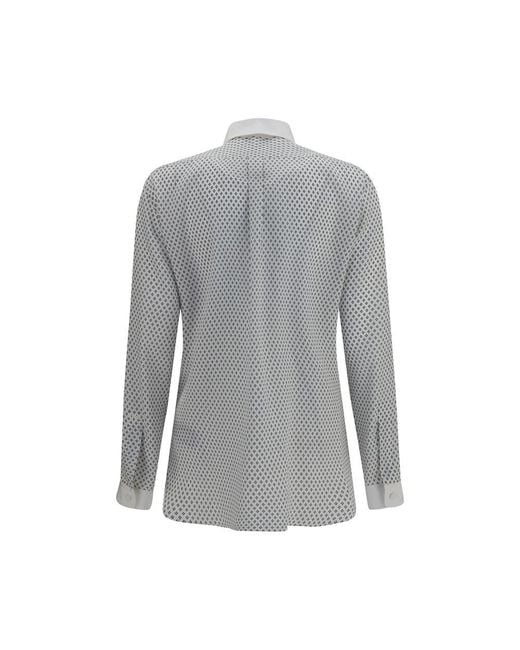 Tom Ford Gray Multicolor Silk Pattern Shirt