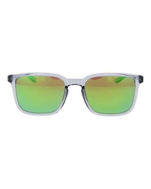 Nike Green Transparent Stainless Steel Sunglasses for men