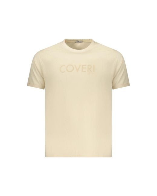 COVERI MOVING Natural Beige Cotton Mens T for men