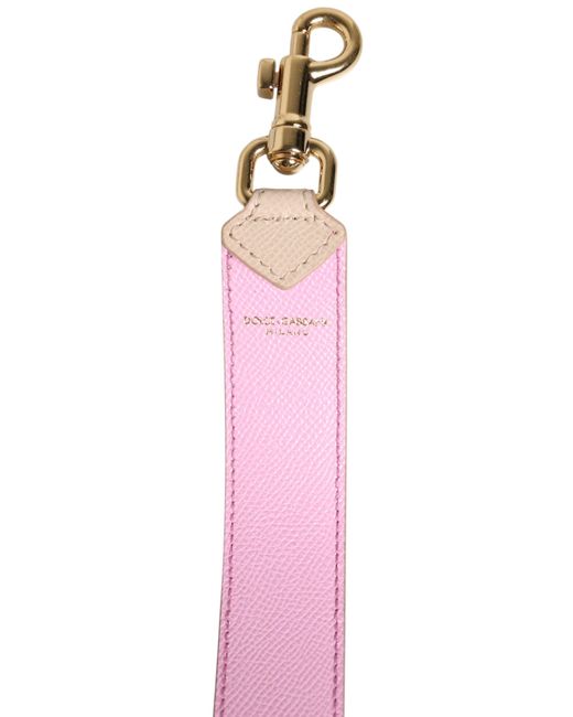 Dolce & Gabbana Pink Leather Handbag Accessory Shoulder Strap