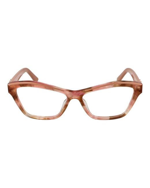 MARCIANO BY GUESS Brown Cat Eye Full-Rim Acetate Optical Frames With Demo Lenses