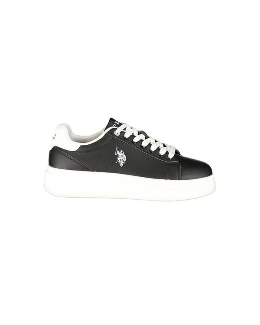 U.S. POLO ASSN. Black Polyurethane Men's Sneaker for men