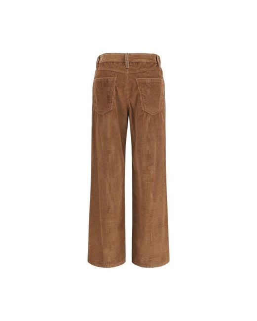 Brunello Cucinelli Brown Cotton Casual Pants