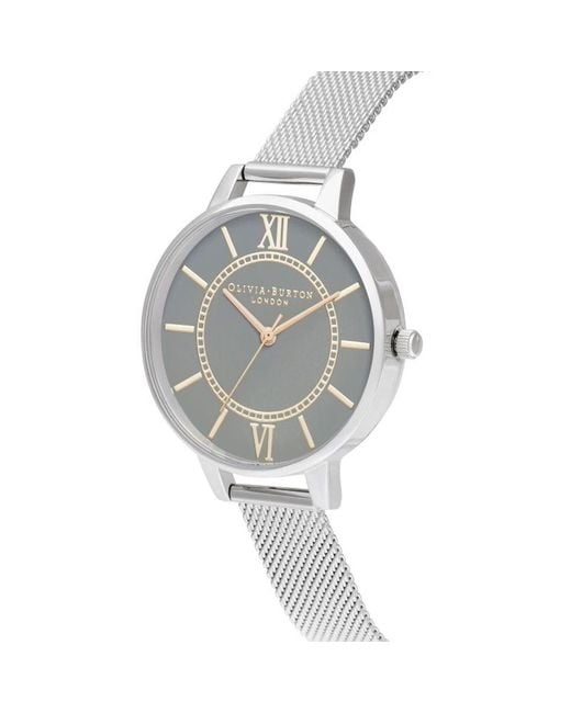 Olivia Burton Metallic Silver Stainless Steel Watch