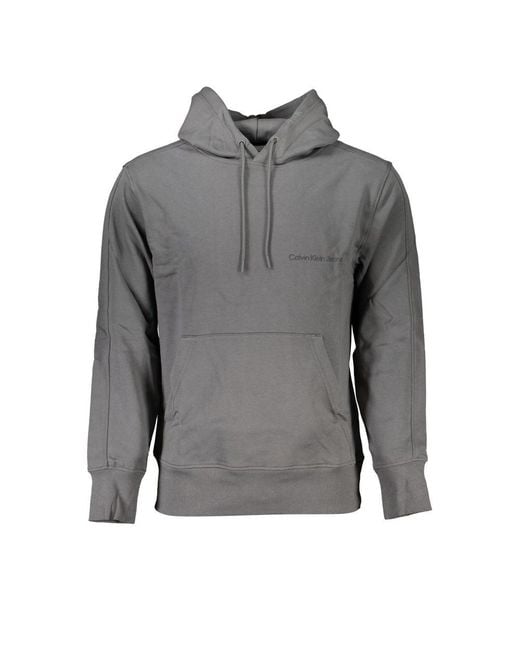 Calvin Klein Gray Elegant Hooded Sweatshirt for men