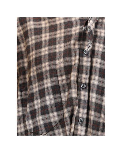 DSquared² Gray Butch Check Shirt for men
