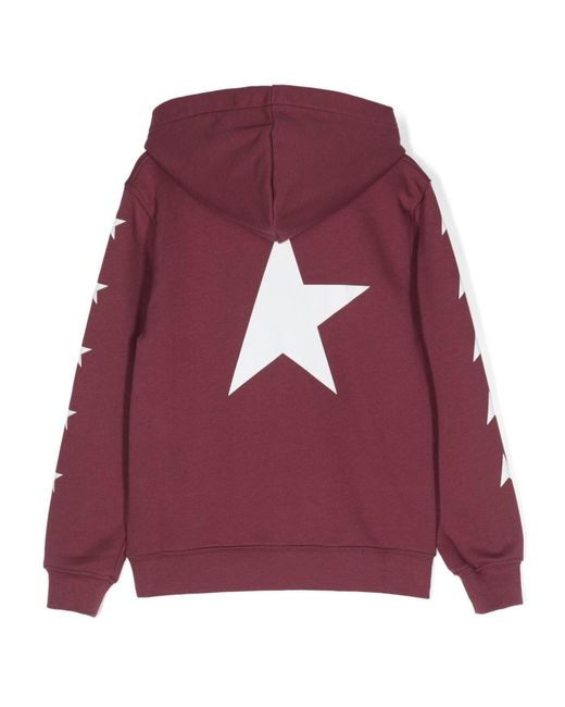 Golden Goose Deluxe Brand Purple Star/ Boy's Hoodie Sweatshirt/ Big Multistar Printed