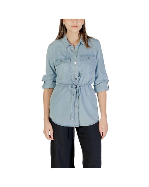 ONLY Blue Tencel Shirt