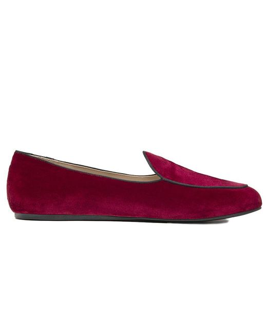 Charles Philip Red Velvet Loafer for men