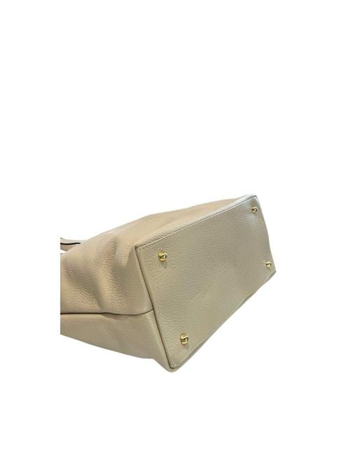 Baldinini Gray Beige Leather Shoulder Bag