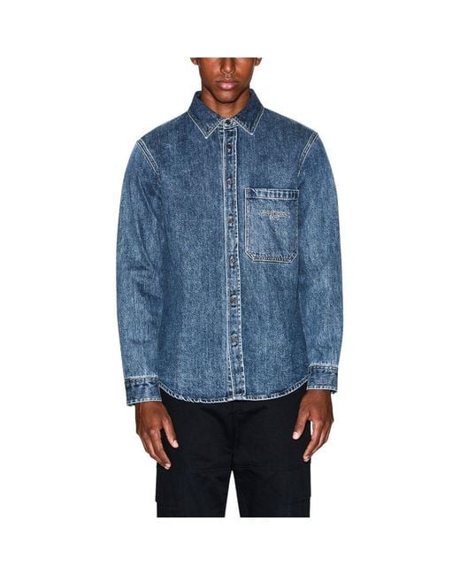ARMANI EXCHANGE Blue Denim Shirt for men