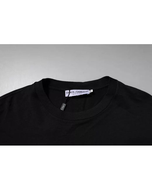 Dolce & Gabbana Black Short Sleeve Crew Neck Tshirt for men