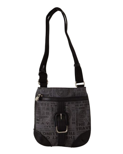 WAYFARER Black Gray Printed Logo Shoulder Crossbody Purse Bag