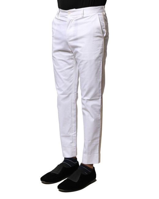 Dolce & Gabbana Blue Cropped Slim Fit Pants for men