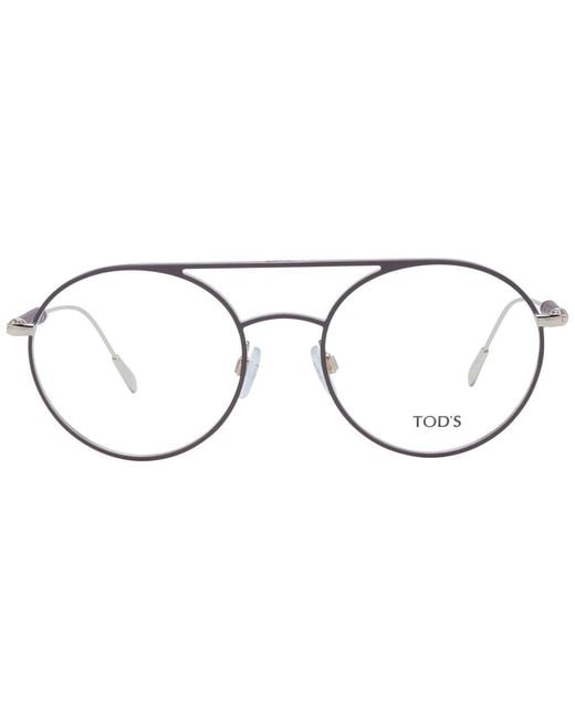 Tod's Metallic Brown Metal Glasses (frames) for men