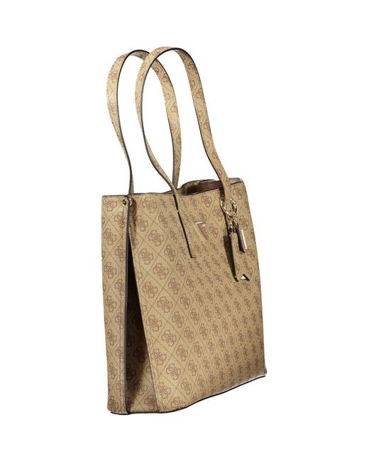 Guess Natural Polyurethane Handbag