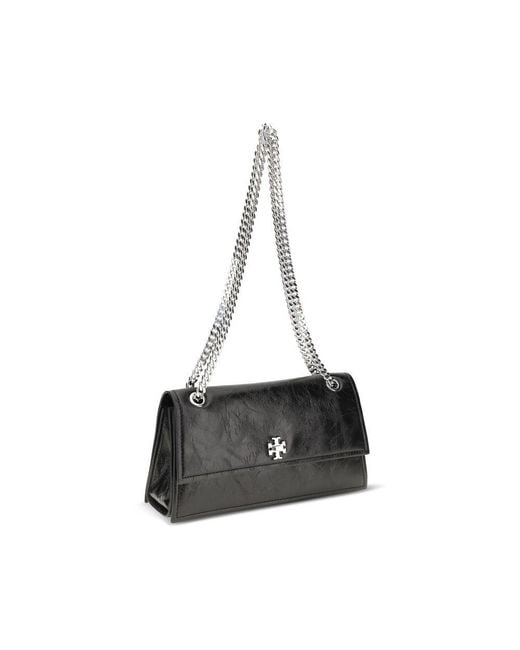 Tory Burch Black Suede Leather Shoulder Bag