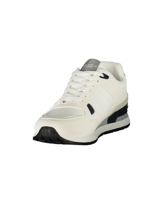 U.S. POLO ASSN. White Polyurethane Mens Sneaker for men
